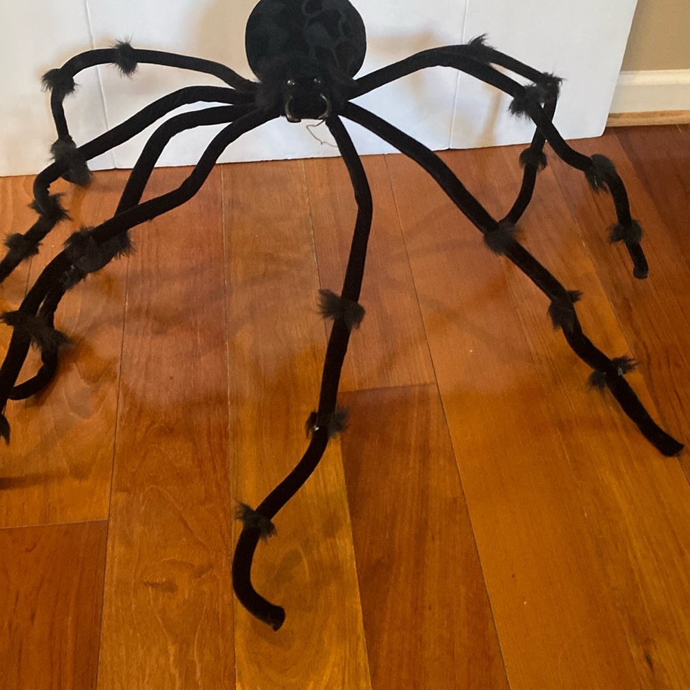 Halloween large hairy spider 21” indoor outdoor Posable legs